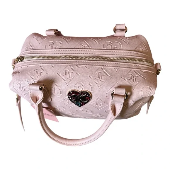 Juicy Couture Pink Satchel with Embossed Design and Gold Hardware - Picture 6 of 10